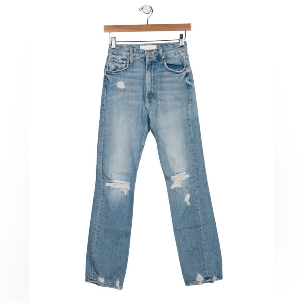MOTHER Light Blue Distressed Jeans
